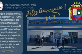 Saludo por el aniversario de la Universidad Nacional del Altiplano